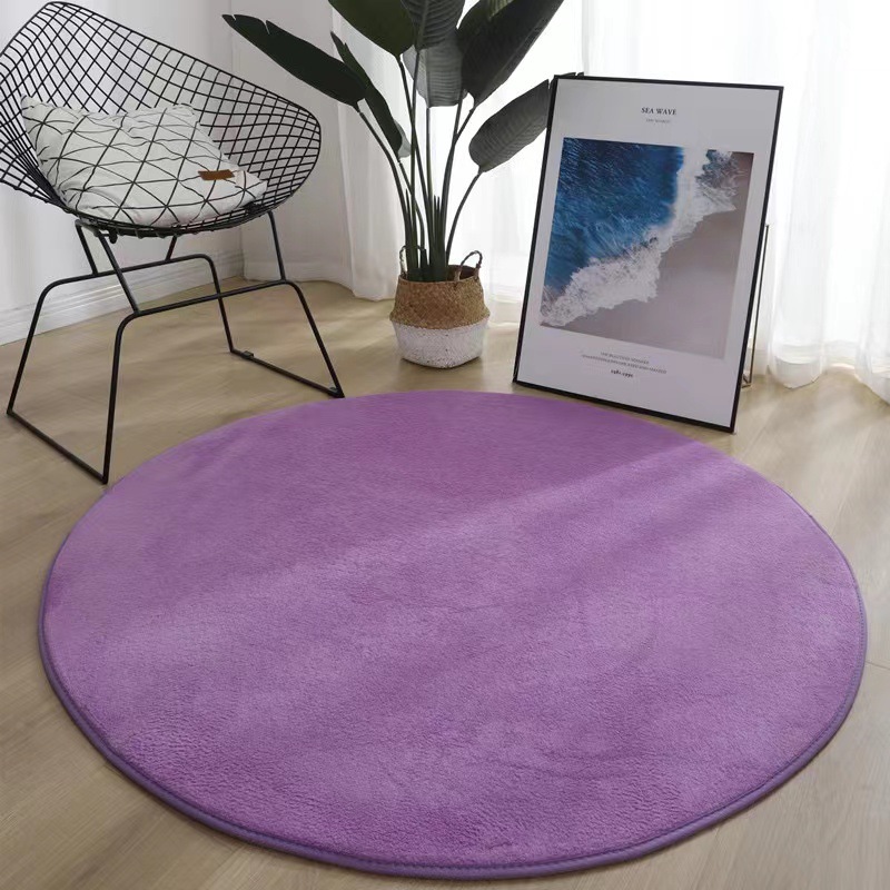 Thick round Carpet Living Room Coffee Table Bedroom Bedside Blanket Wholesale Household Solid Color Soundproof Basket Computer Chair Drum Pad