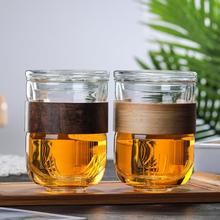 创意玻璃杯耐热玻璃茶水分离泡茶杯办公室家用玻璃茶杯杯子批发