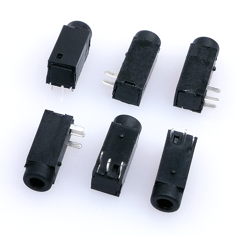 5mm耳机插座pj212立长头短头3脚音频插座