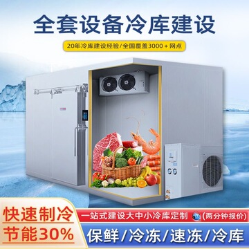 小型冷库全套设备制冷家用20平方匹冰库商用水果保鲜冷冻低温冻库