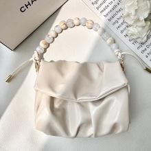 包链波光珠手提包包改造DIY配件云朵珠子质感白色金扣一件代发