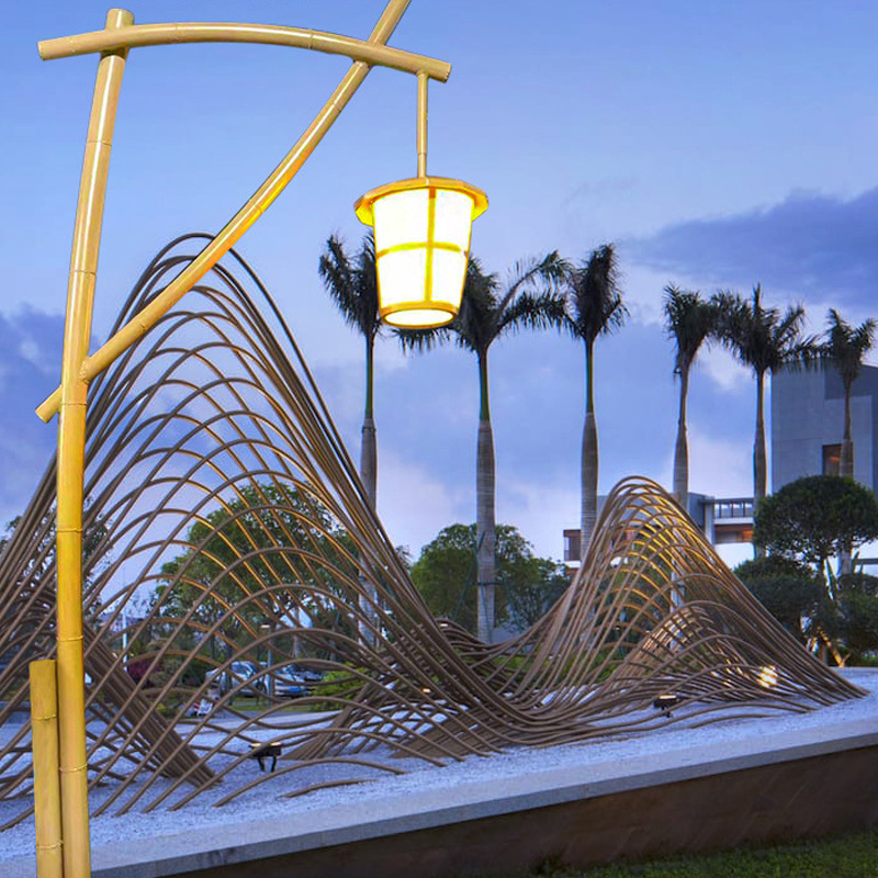户外庭院灯led高杆竹子灯民宿小区公园广场仿真创意竹筒景观路灯