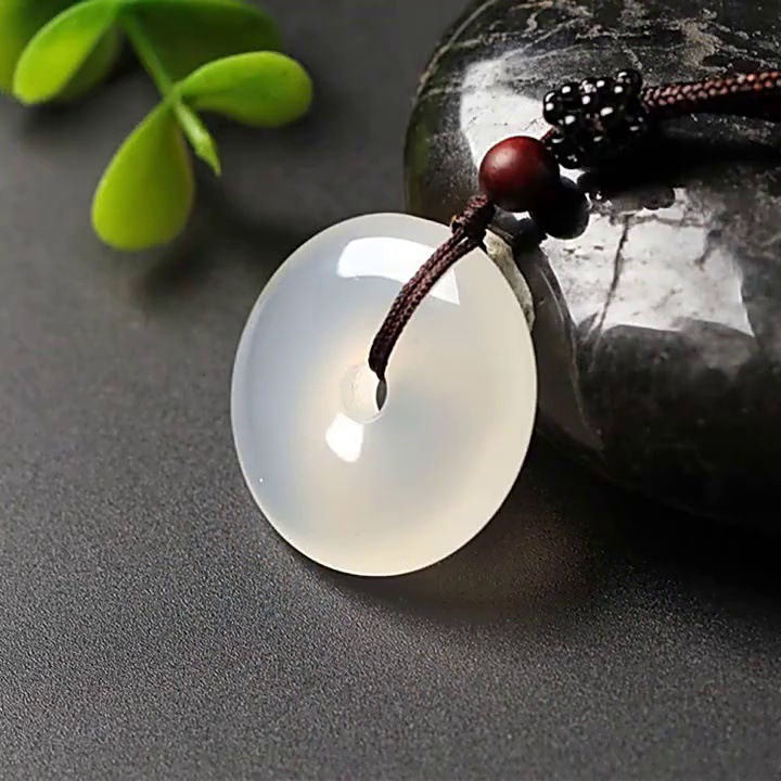 平安扣吊坠40mm玉石男女款天然玛瑙玉佩玉坠护身符挂件玉髓吊坠