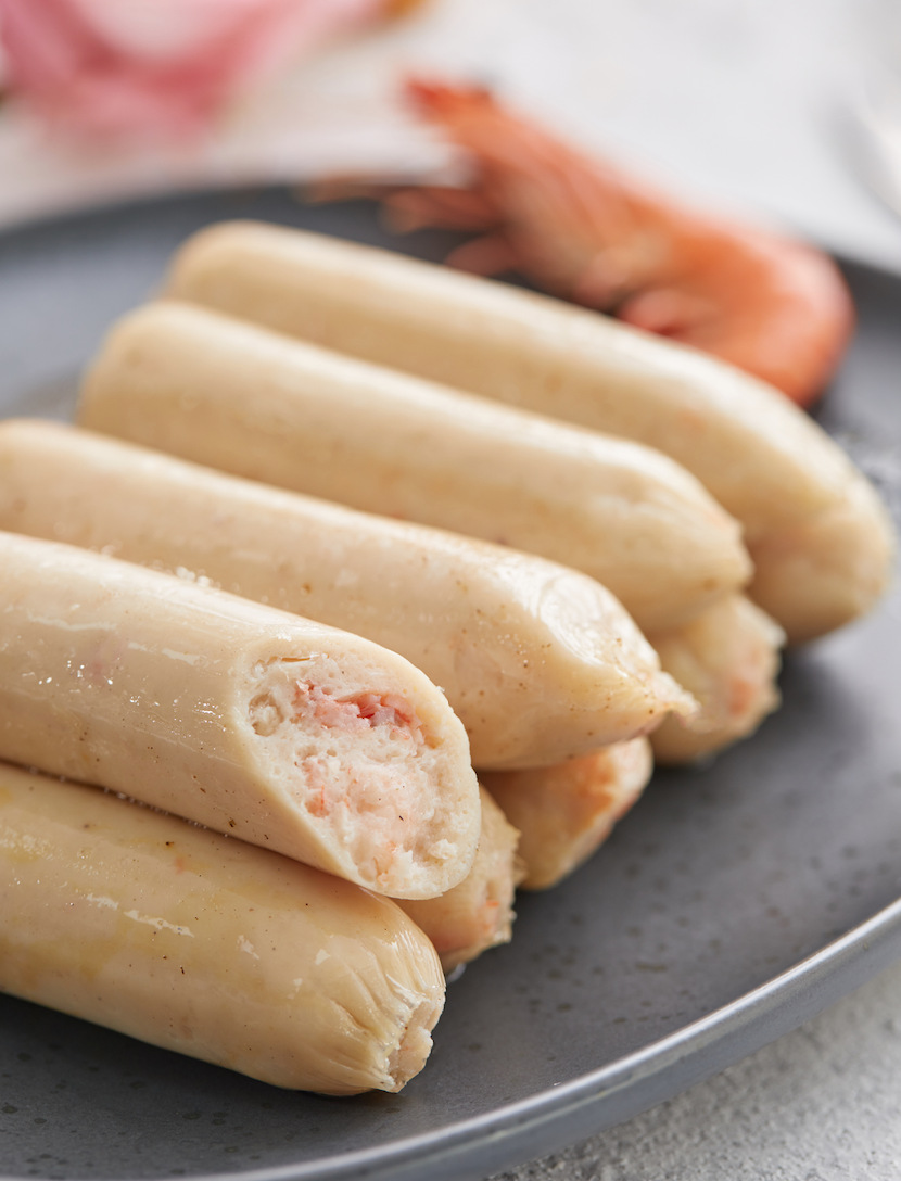 鲜虾肠东山手打品海虾肠烤香肠火腿肠火锅底料海鲜肠