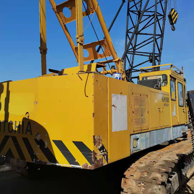 日本日立50吨履带吊型号kh180-3复杂地形履带吊车链条式起重机