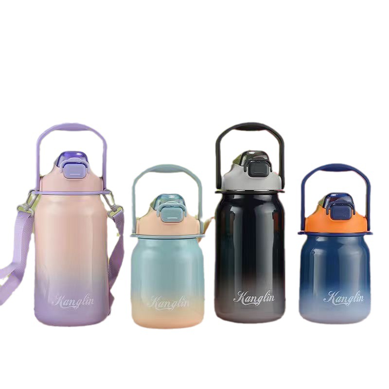 Kanglin New Good-looking 316 Stainless Steel Insulated Mug Fashion Gradient Water Cup Portable Portable Big Belly Cup