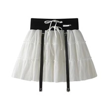 现货2024夏季新款设计师款高级感柔美白色蛋糕裙半身裙RM31501283