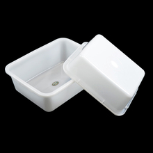 X90U加厚塑料盆长方形塑料盒子方盆方盘白色加高加深养殖白盆胶盘