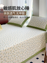6S70批发纯棉老粗布床单单件加厚100纯棉麻被单枕套加大炕单床笠