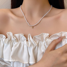 小米珠珍珠项链女2024新款爆款锁骨链轻奢小众高级感精致脖颈链饰