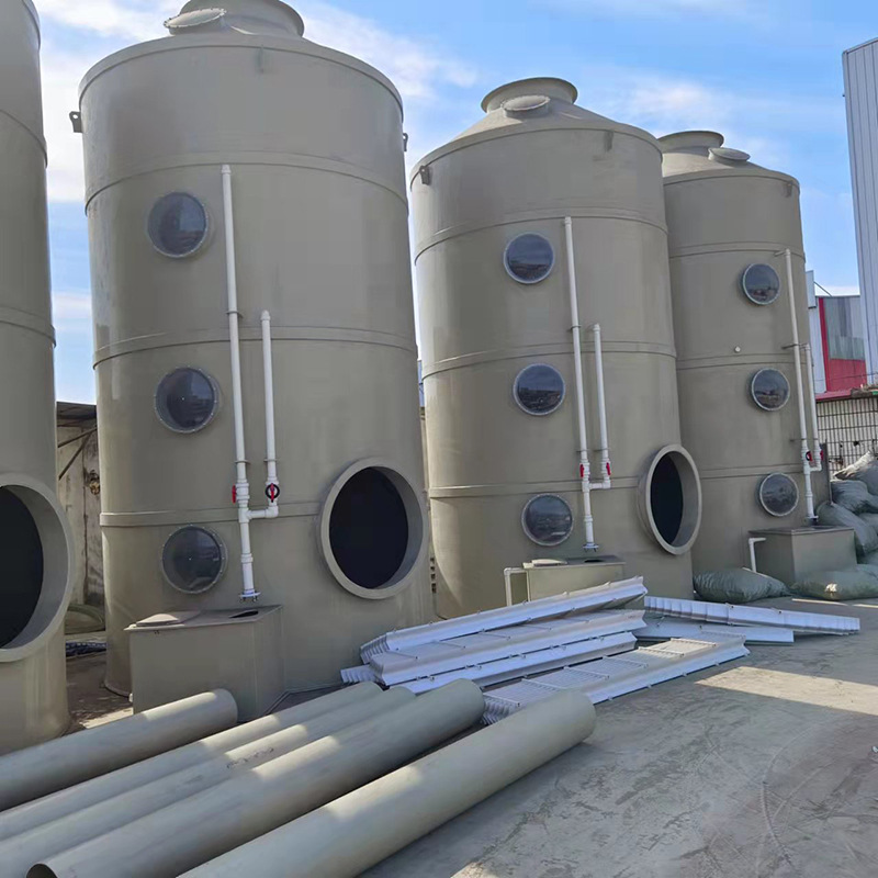 厂家供应pp喷淋塔 工业粉尘废气处理设备酸碱废气塔 酸碱性洗涤塔