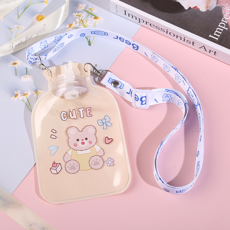 2023 New Cartoon Creative Crossbody Backpack Hot Water Bag Cute Girl Lanyard Large Irrigation Hot-Water Bag