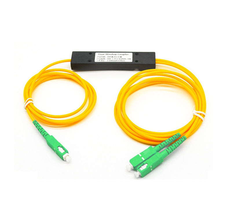 跨境专供sc/apc一分二分光器1:2尾纤式光纤拉锥式分路器