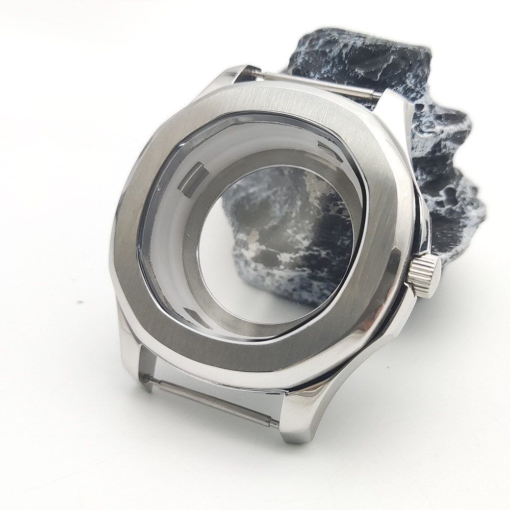 42mm代用精工男士手表表壳适用nh35/nh36机芯蓝宝石防水手雷表壳