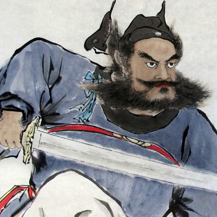 天师钟馗画像风水招财引福门神挂画钟魁镇宅辟邪丝绸卷轴画装饰画