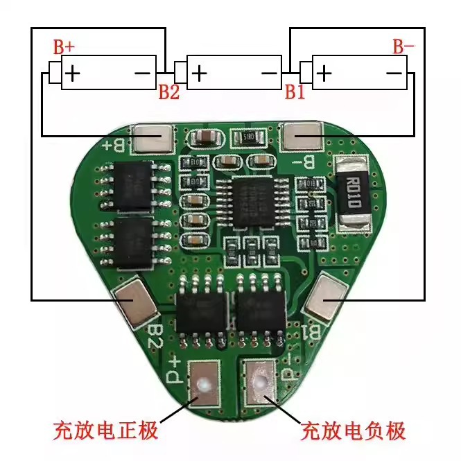 18650充电保护板接线图图片