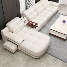 沙发简约现代客厅沙发大小户型真牛皮整装皮沙发海绵版乳胶版