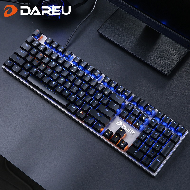 达尔优牧马人合金版机械键盘电竞游戏吃鸡台式电脑笔记本黑轴青轴