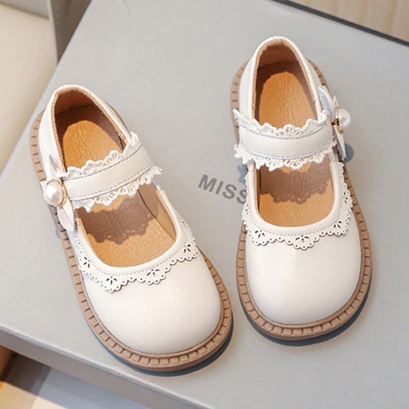 女童鞋子小皮鞋2024春秋季新款儿童浅口公主鞋小女孩洋气春款软底