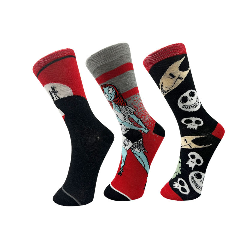 2023 Autumn Halloween New Men's Mid-Calf Length Sock Cartoon Jack Halloween Series Men's Socks Athletic Socks