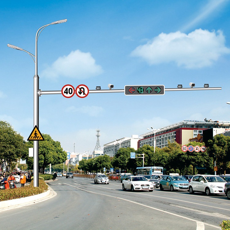 交通信号灯杆综合杆多功能组合led路灯监控杆多功能杆