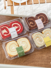 网红女王蛋糕卷切块包装盒烘焙切件透明瑞士虎皮甜品慕斯打包盒子