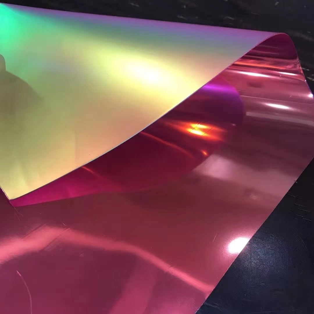厂家直销 tpu镭射幻彩磨砂箱包手袋面料 透明反光渐变膜 炫彩膜