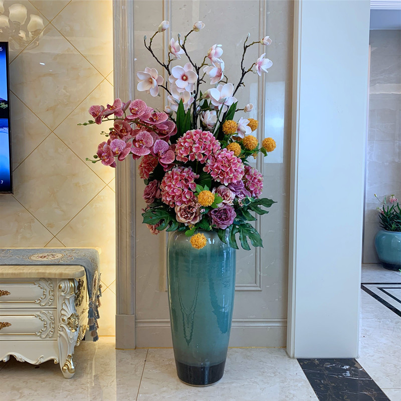 陶瓷大花瓶落地插花客厅新中式现代欧式装饰摆件