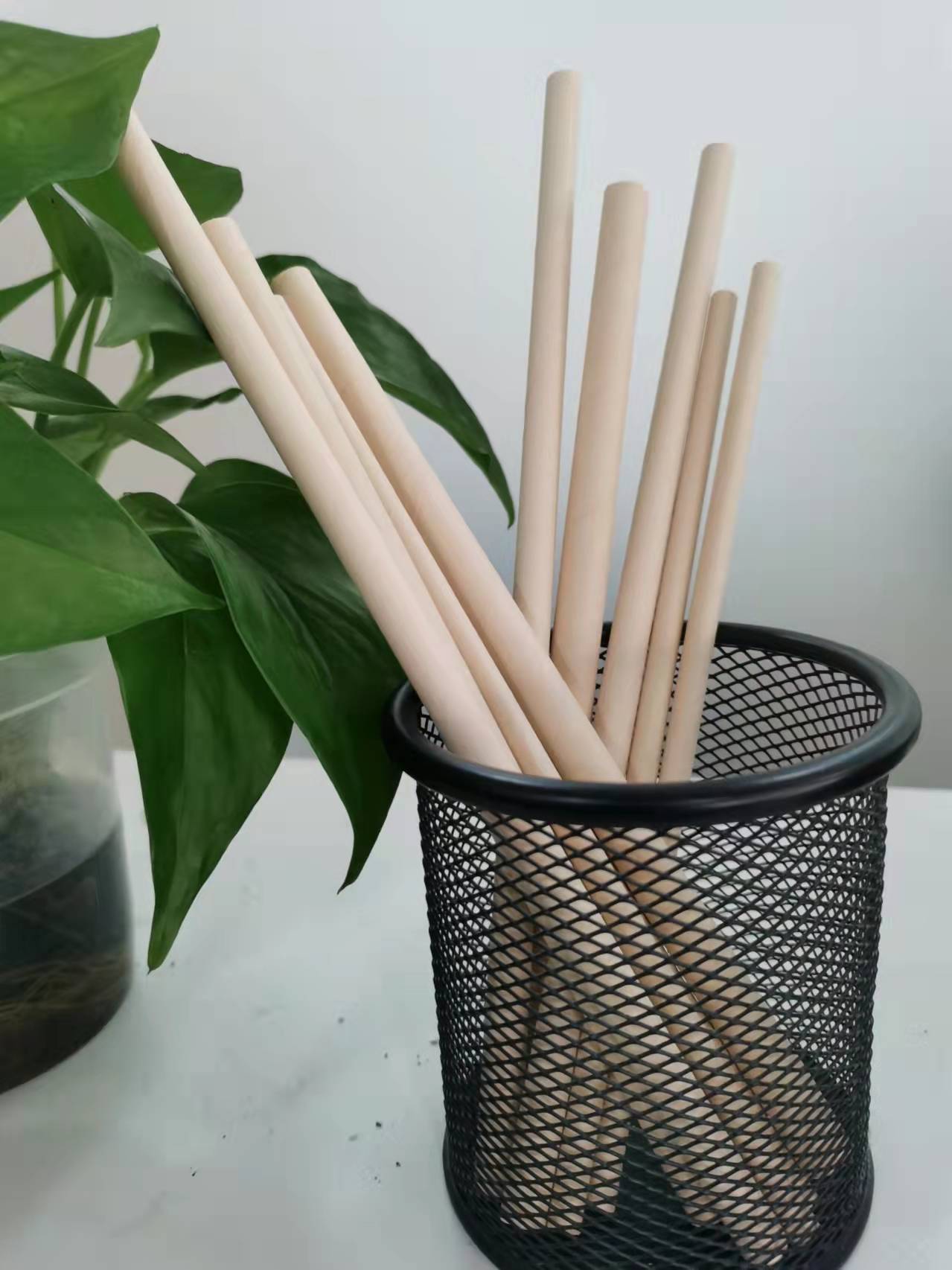 一次性吸管竹浆吸管珍珠奶茶粗大口直径商用纸质吸管饮料管可批发