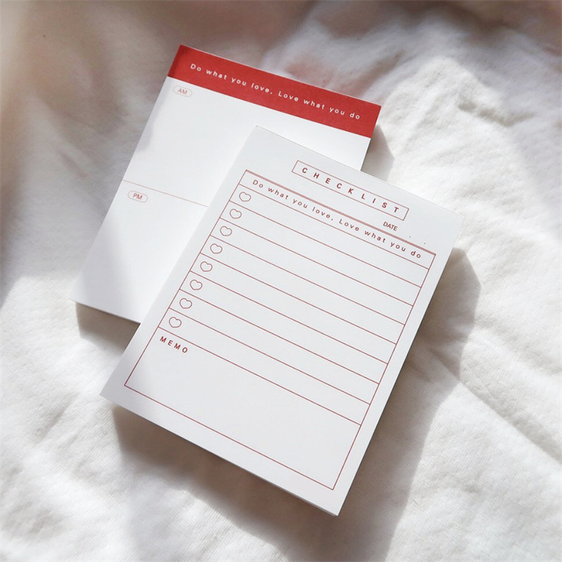 ins风 韩国简约复古韩系小清新学生checklist便签本留言本便签纸