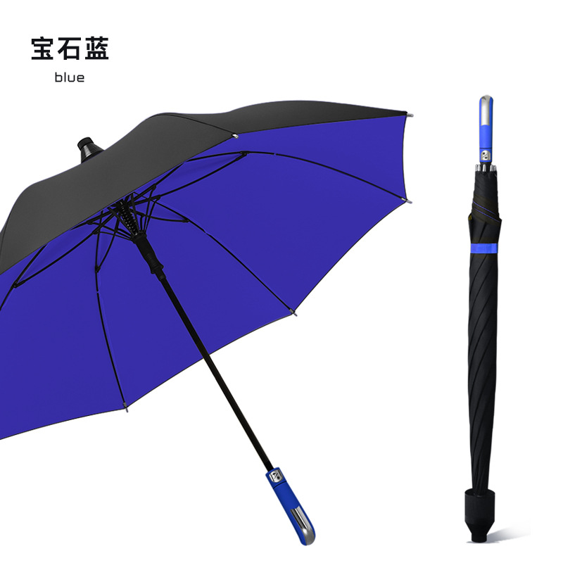 Double-Layer Umbrella Long Handle Large Self-Opening Umbrella Car Anti-Storm-Zone Umbrella Cover Rain Special Straight Handle Umbrella for Two Persons Men