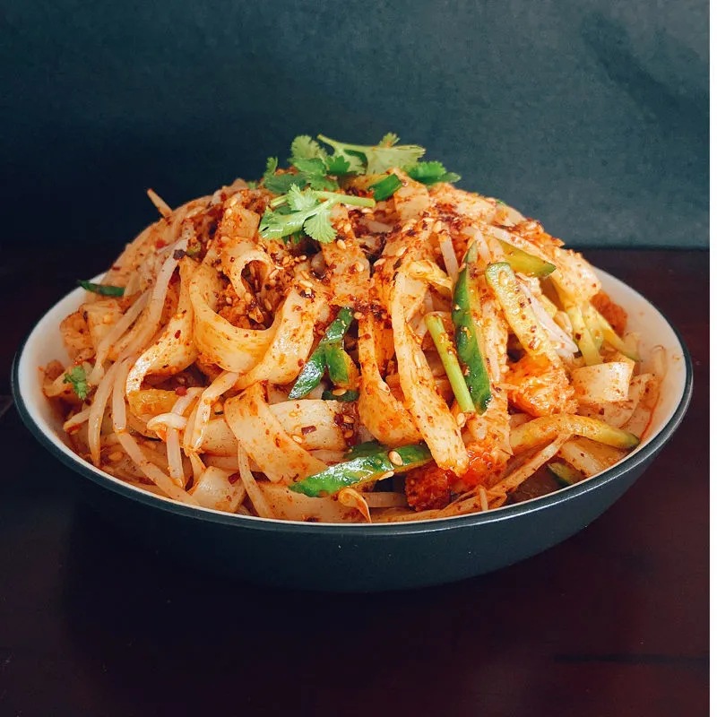 宿迁擀面皮厚凉皮米线泗洪邳州徐州睢宁特产速食小吃一件代发包邮