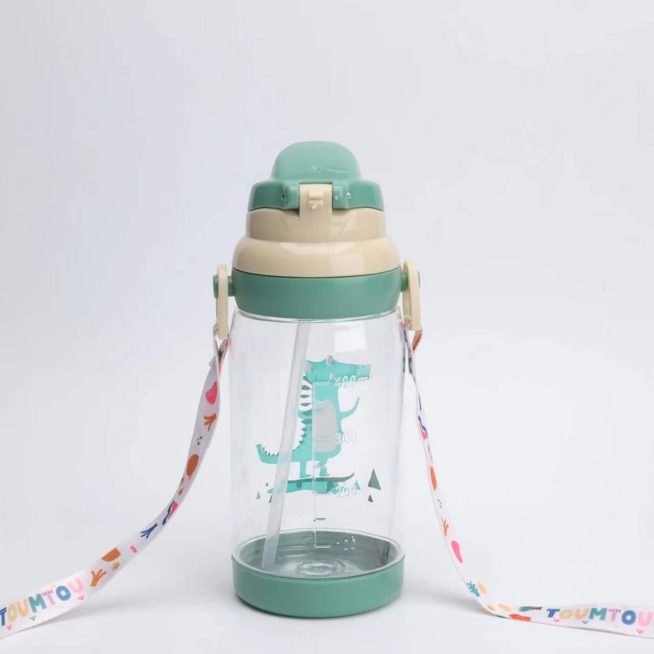 Y112 Summer Children's Plastic Drinking Straw Strap Cartoon Pattern Drop-Resistant High Temperature Resistant Wholesale Convenient Food Grade