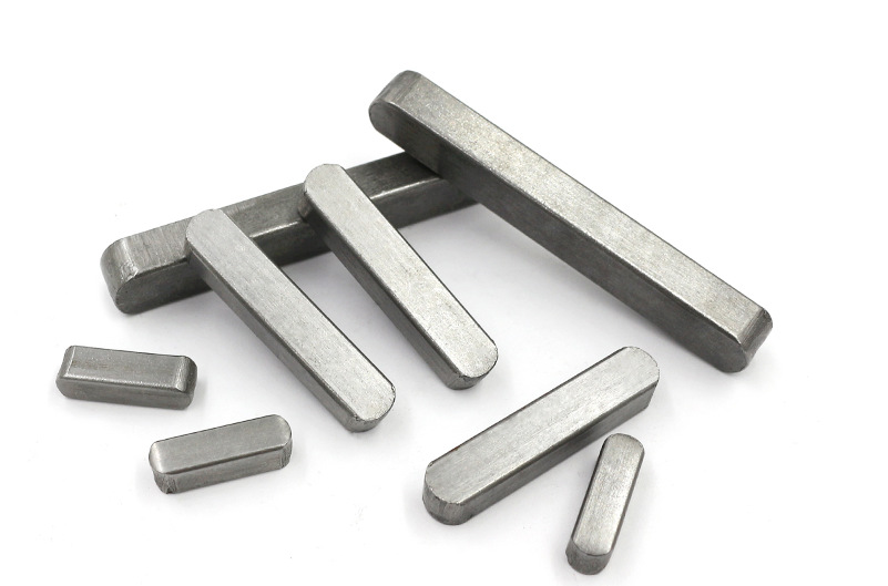 平键gb1096 a型方键销平键条45钢两头半圆平键铁本色