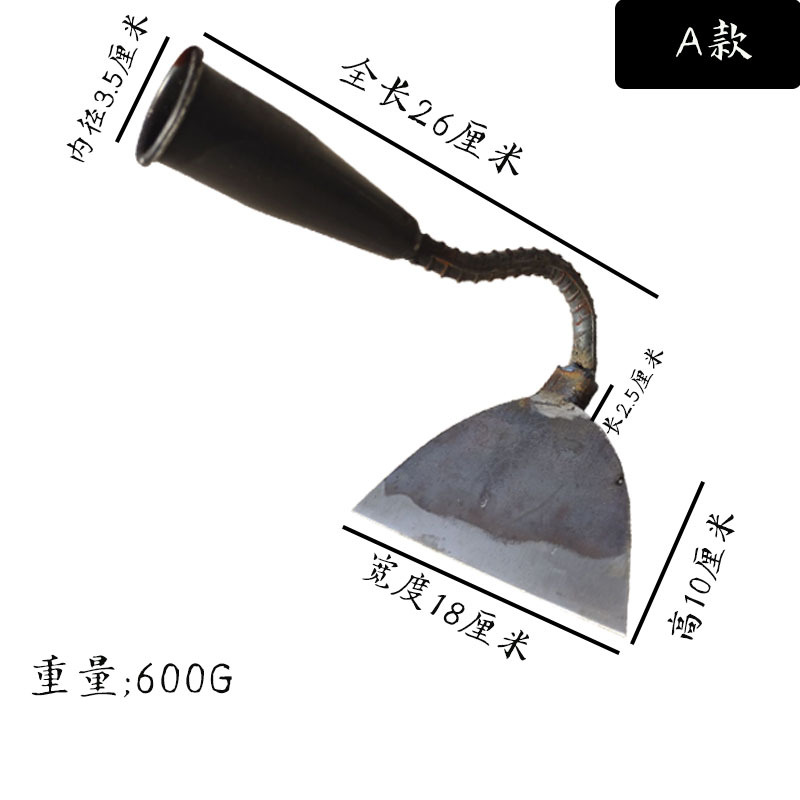 Linyi Old-Fashioned Forging Hoe Handmade Library Hoe All-Steel Hoe Agricultural