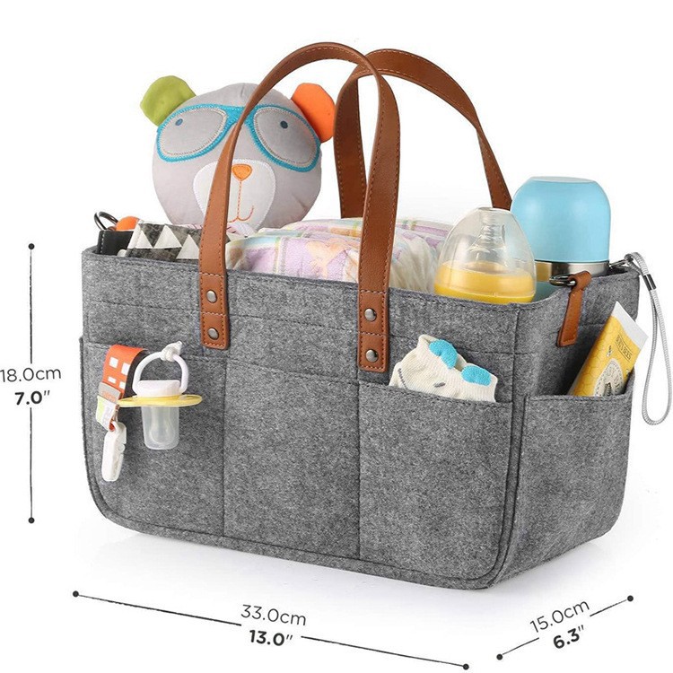 Manufacturer Delivery Supported Felt Baby Diapers Storage Bag Baby Products Felt Collector Basket Portable Felt Storage