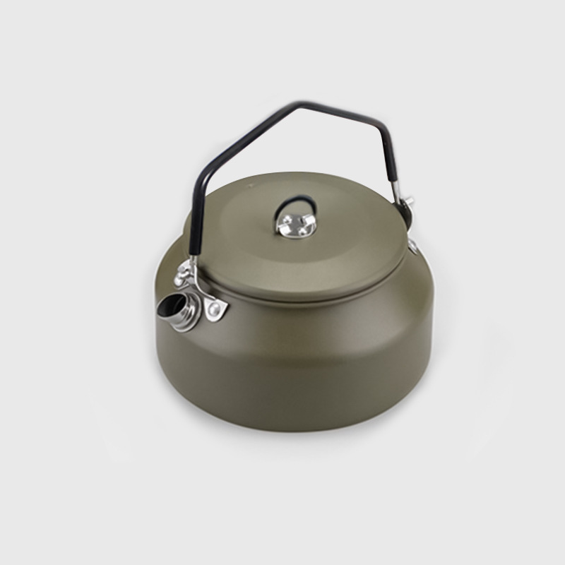 Camping Portable Kettle Outdoor Retro Stainless Steel Kettle 1l Teapot Camping Hand Coffee Pot