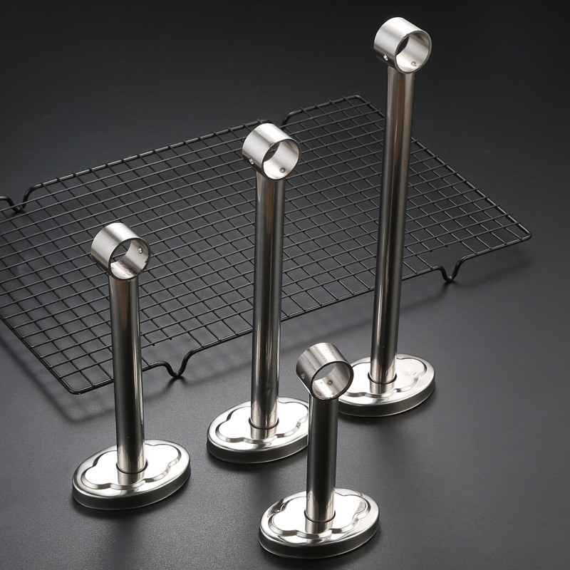 不锈钢晾衣杆吊座阳台晾衣架吊通底座支架晾衣配件固定式顶装吊杆