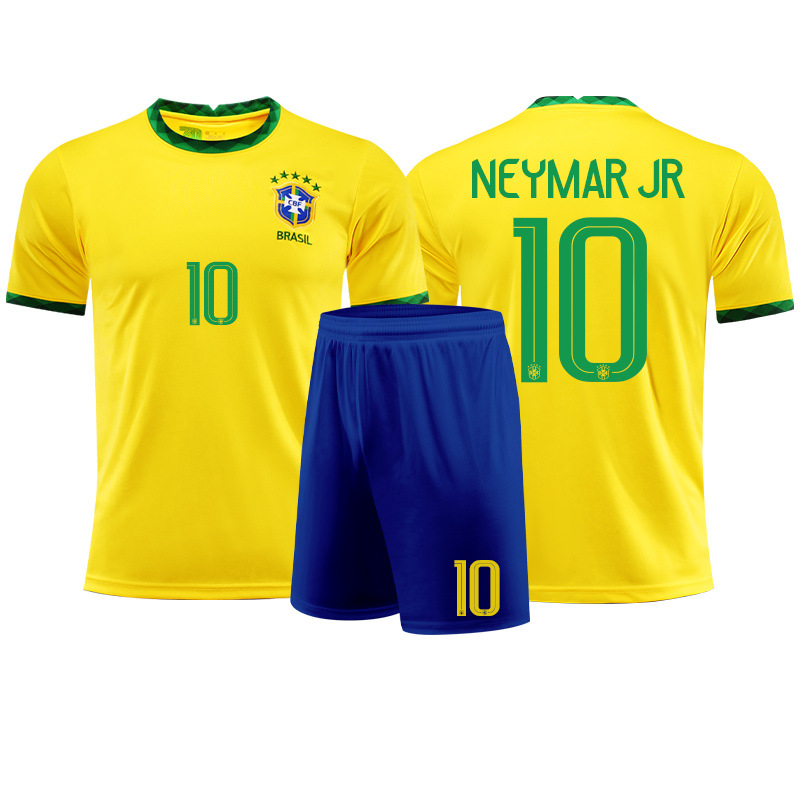 20-21巴西球衣主客场10号内马尔比赛训练队服足球服套装男女印号