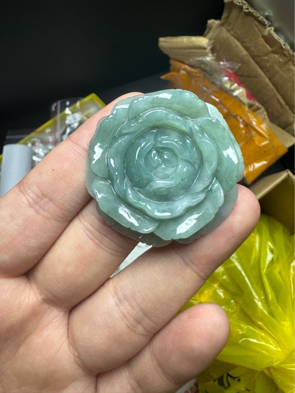 翡翠a货玫瑰花吊坠毛衣链-阿里巴巴