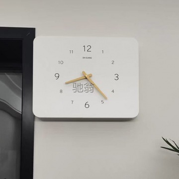 qt电表箱装饰画带钟表简约挂钟挂画电闸配电箱遮挡时钟免打孔遮丑