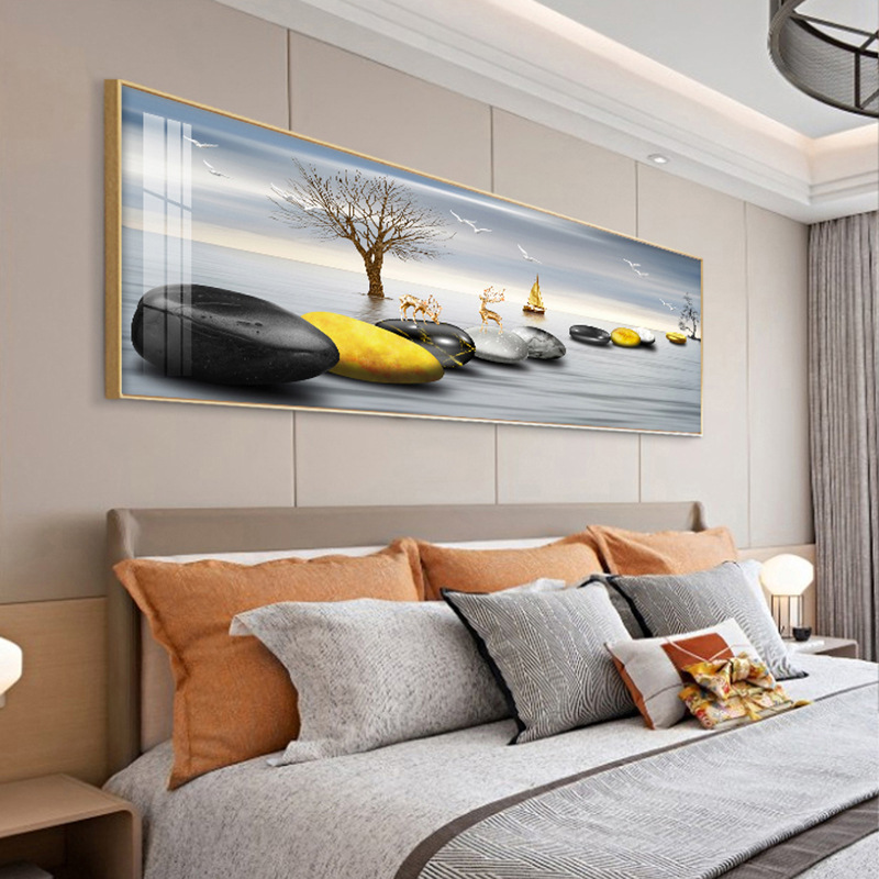 装饰画宾馆卧室床头抽象挂画批发北欧现代简约沙发背景墙壁画0642