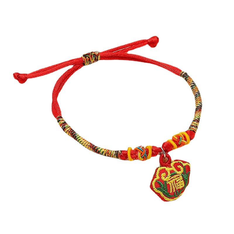 Dragon Boat Festival Colorful Rope Hand-Woven Baby Children's Red Rope Bracelet Tiger Zongzi Carrying Strap Colorful Wire Wholesale