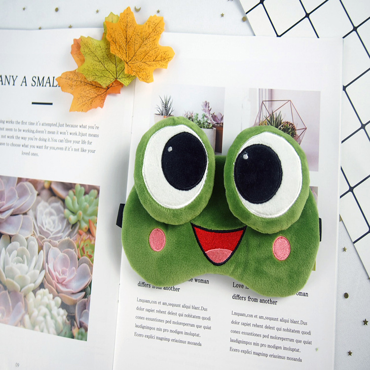 Genuine Funny Big Eye Frog Eye Mask Sleep Shading Sleeping Cute Korean Cartoon Hair Band Ice Compress Eye Mask