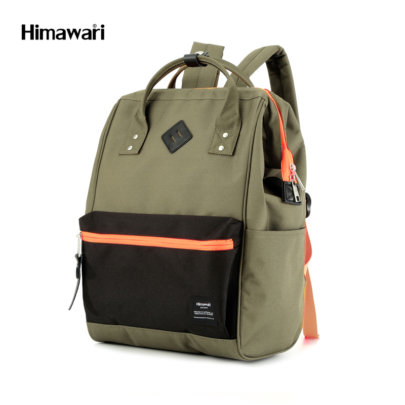 Himawari Unisex Backpack Junior High School Student College Students Bag Travel Anti-Theft Men's and Women's Backpacks