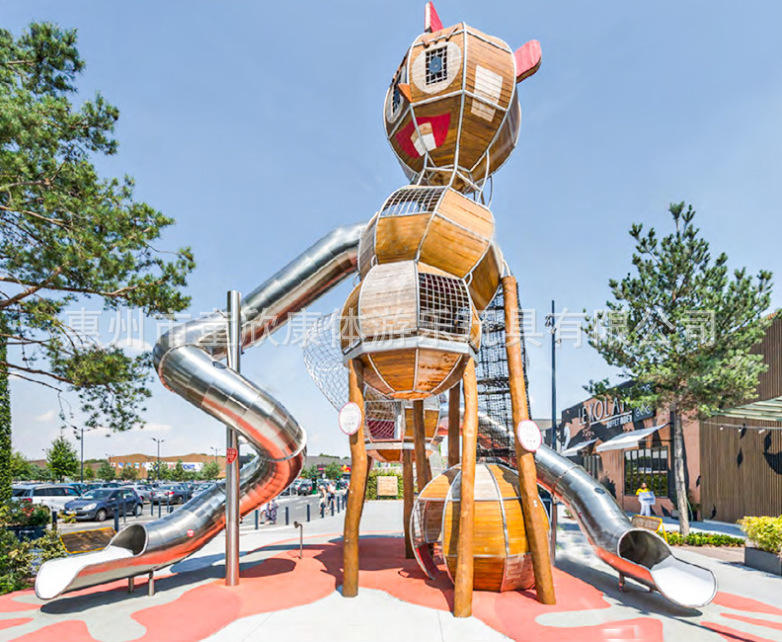 大型户外游乐设施公园儿童乐园设备无动力游乐设备不锈钢滑梯
