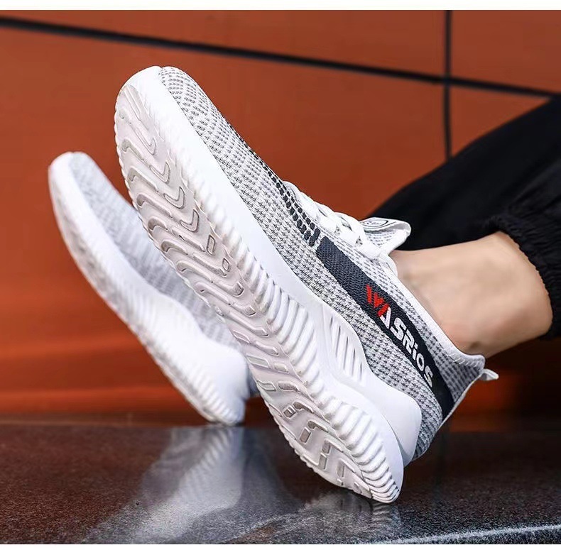 One Piece Dropshipping Spring New Comfort Light Running Shoes Men's Sneaker Lace-up Soft Bottom Korean Wholesale Pumps