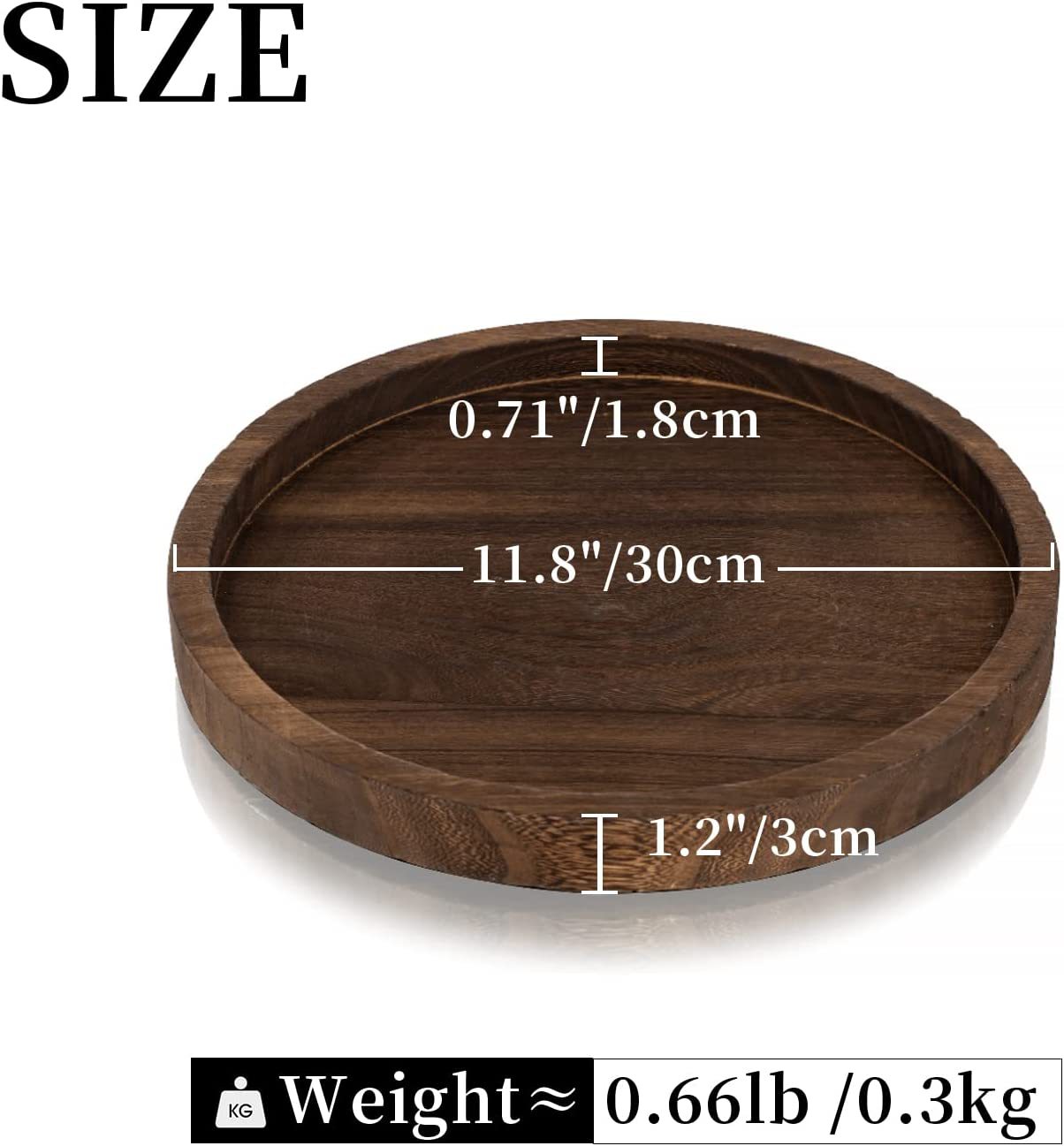 Living Room Sunflower Seeds Nut Wooden Storage Tray Household Solid Wood Small Items Decorative Tray Display Wooden Candle Plate