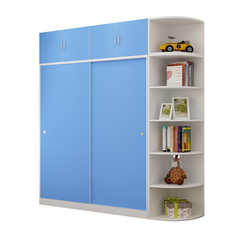 衣柜推拉门 儿童现代简约木质组装 卧室组合大衣柜移门衣橱