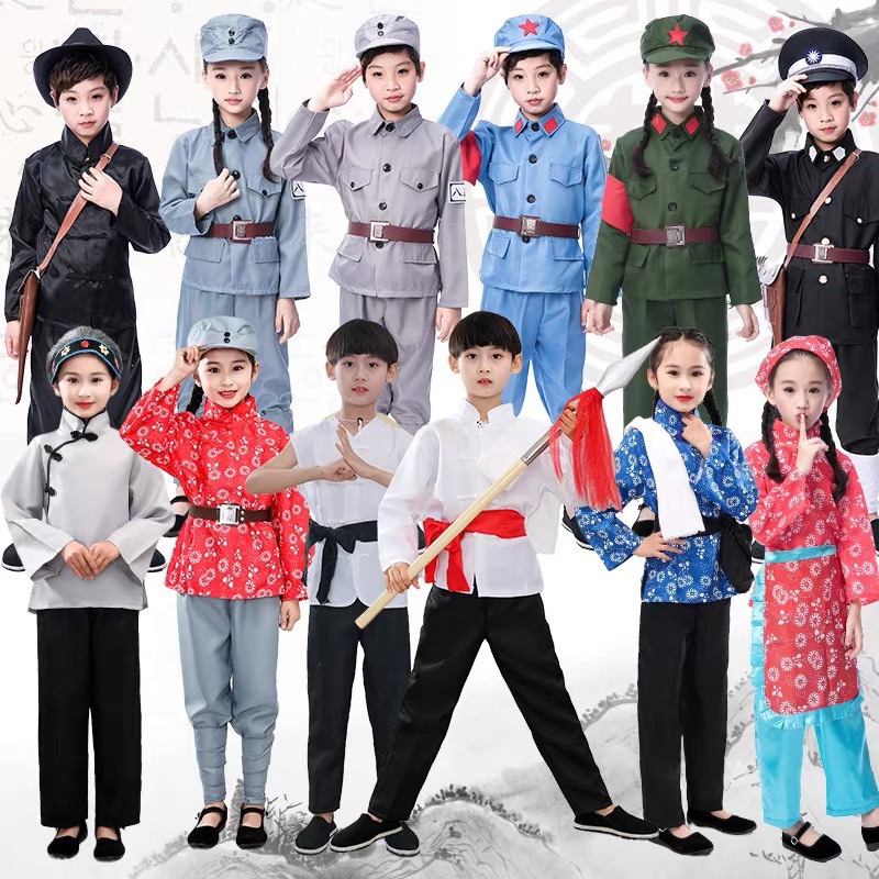 儿童王二小演出服红军八路军演出服放牛娃王二小舞台话剧表演服装
